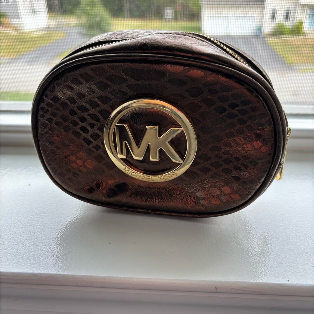 Michael Kors Metallic Brown Pouch
